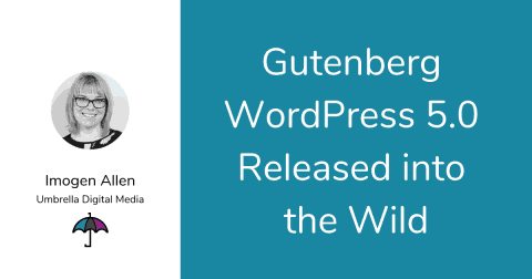 Gutenberg WordPress 5.0 Released into the Wild