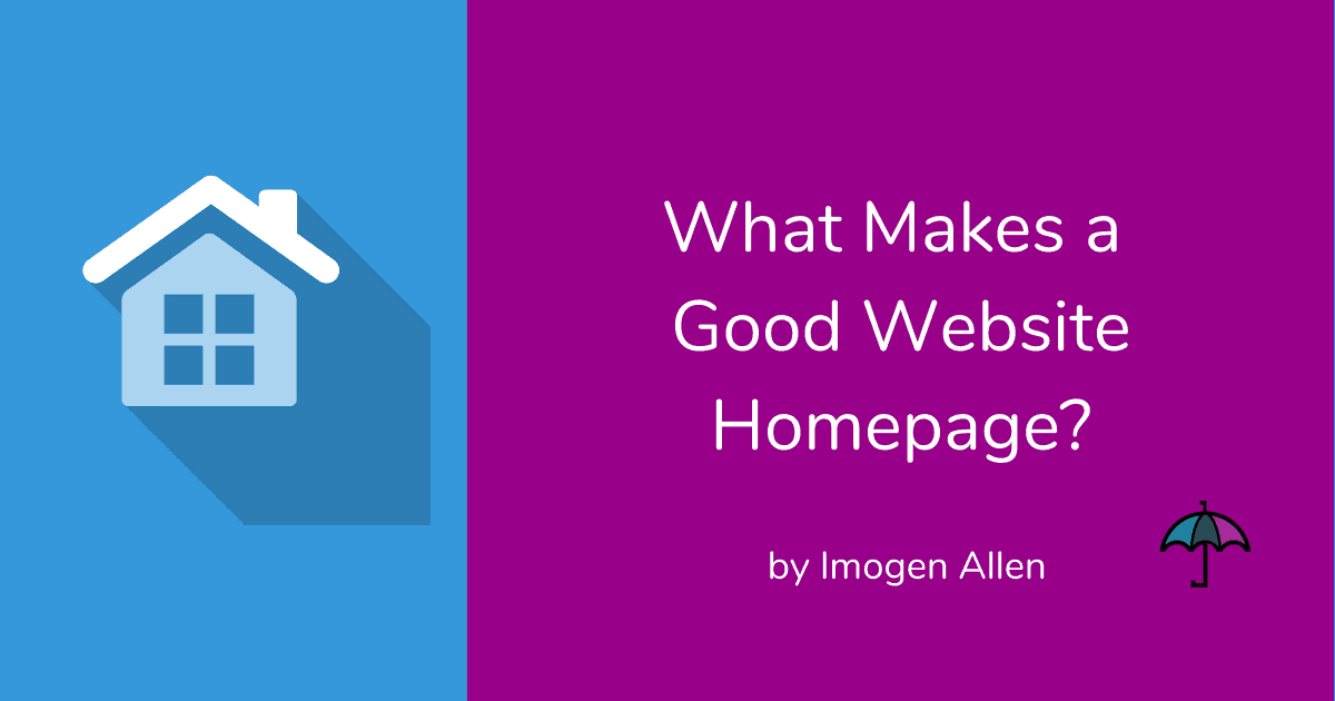 What Makes a Good Homepage